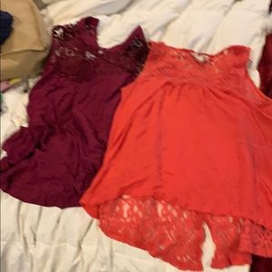 Two lacy tanks for one price   Med Sweet wanderer